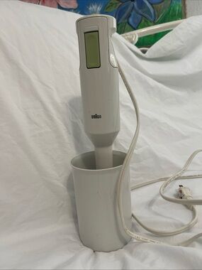 Braun White Hand Blender with Light Green Accent - Immersion Mixer
